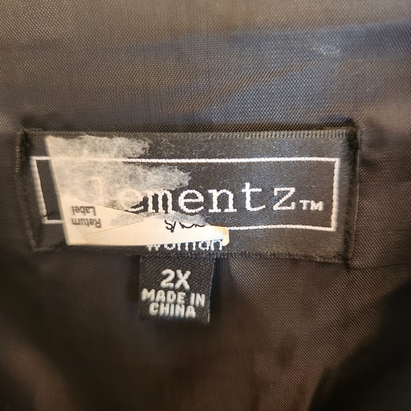 Elementz Women's Dress 2x Babydoll Mini Black White Red Plaid Academia Paisley - Picture 11 of 15